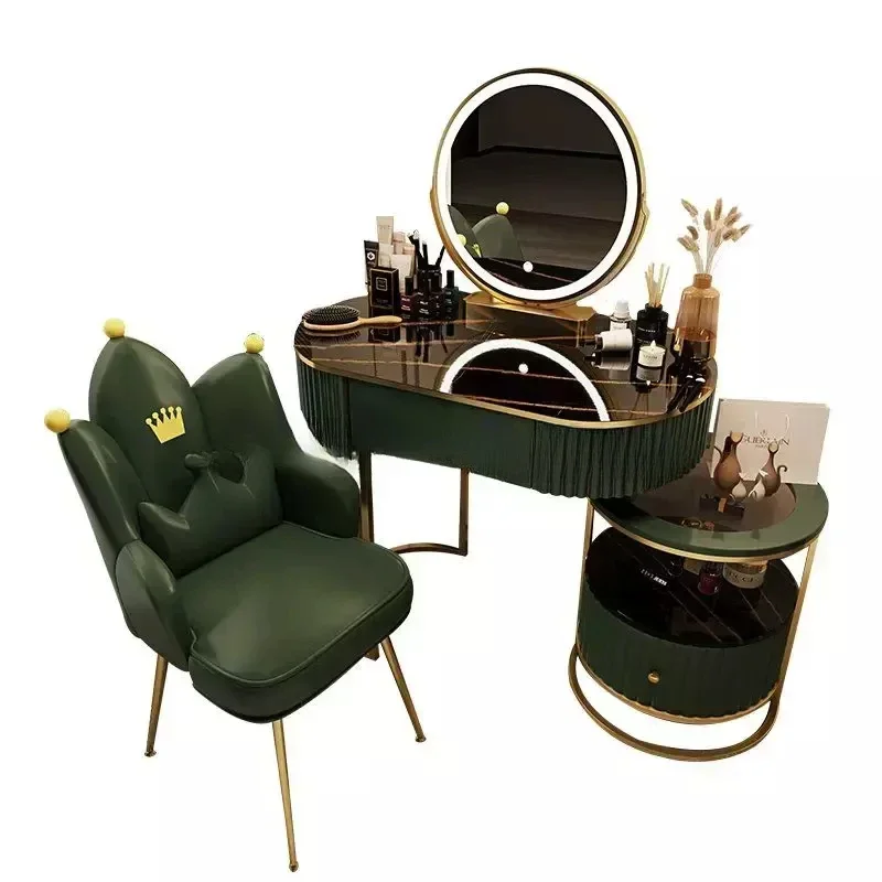 

Nordic Dressers Bedroom Luxury Dressing Modern Retractable Table With Mirror Creative Storage Cabinet Vanity Fashion Furniture