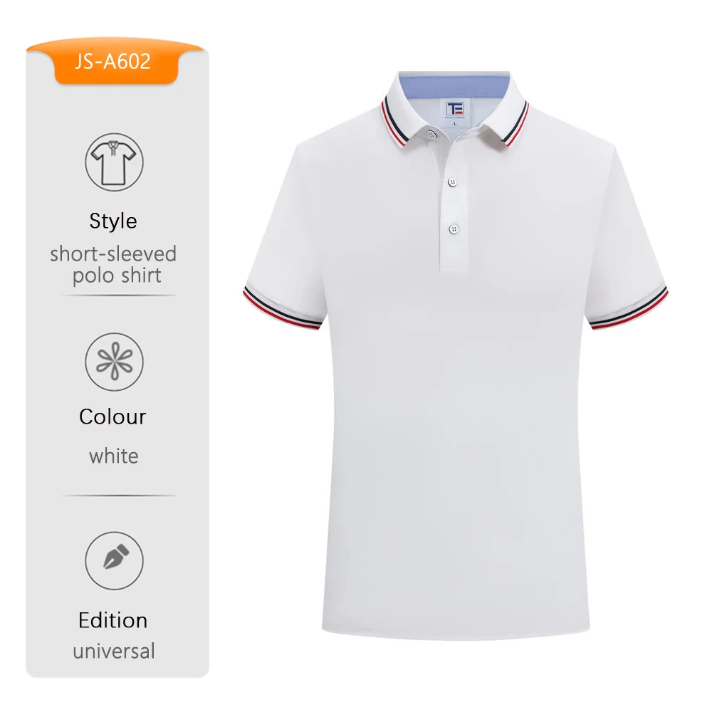 

2025 New Unisex White Polo Shirt Short Sleeve T-shirt Casual Summer Top Men Women Outdoor Golf Tennis Business Top ​​office Wear