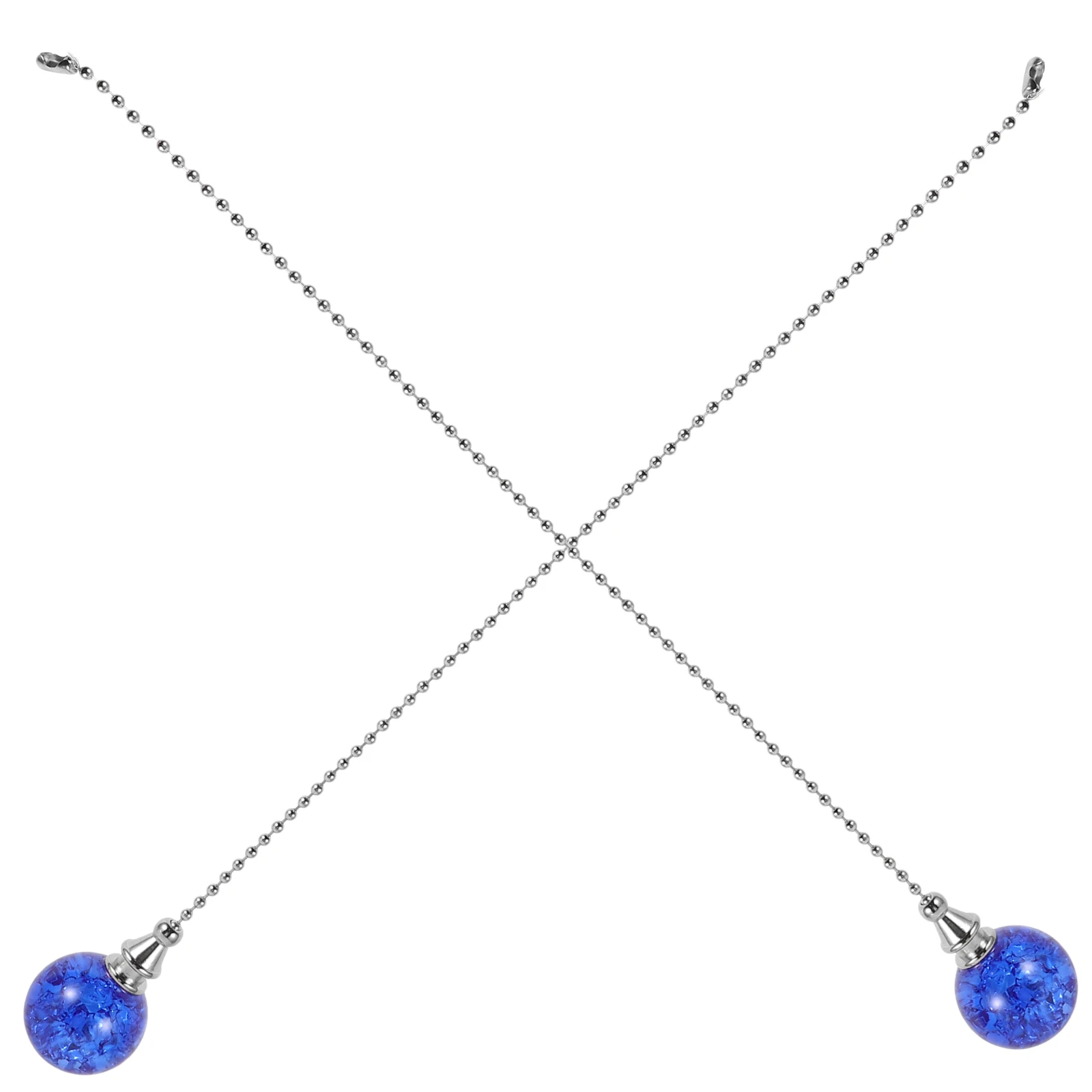 

2Pcs Pink Crystal Ball Pull Chain for Ch Ceiling Fan Decorative Lamp Chains Beaded Extension Pendant Lighting Accessories