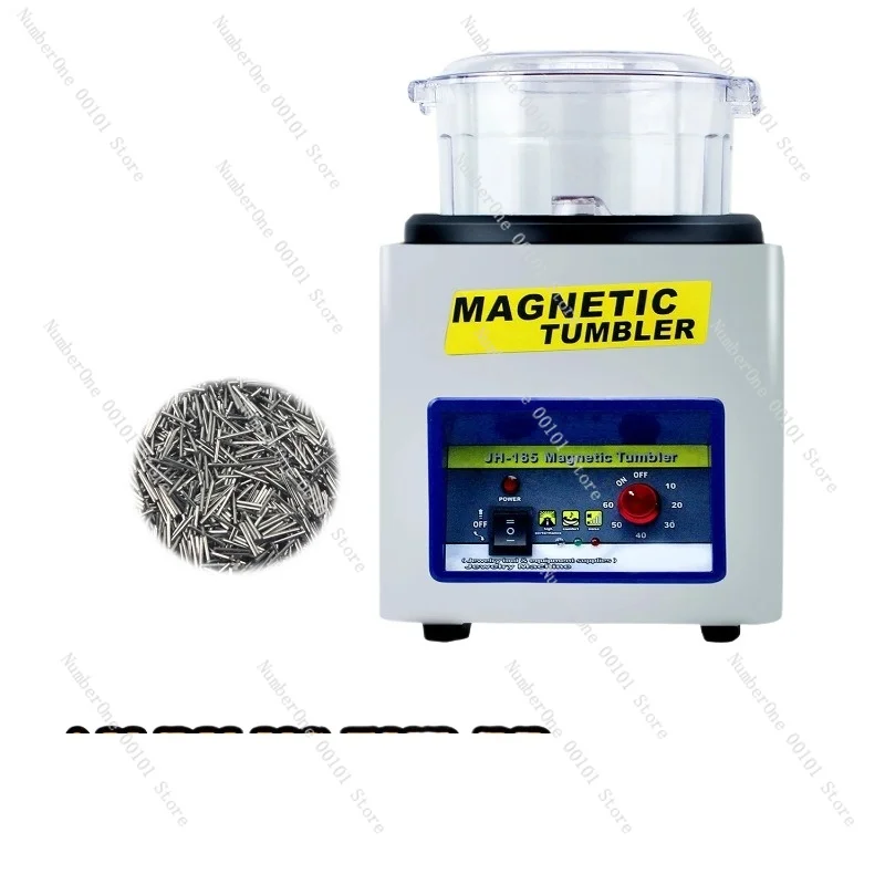 Jh-185 Electric Magnetic Tumbler Jewelry Polisher Machine Finishing Tool Cleaning Deburring Equipment Jewellery Polisher Tool