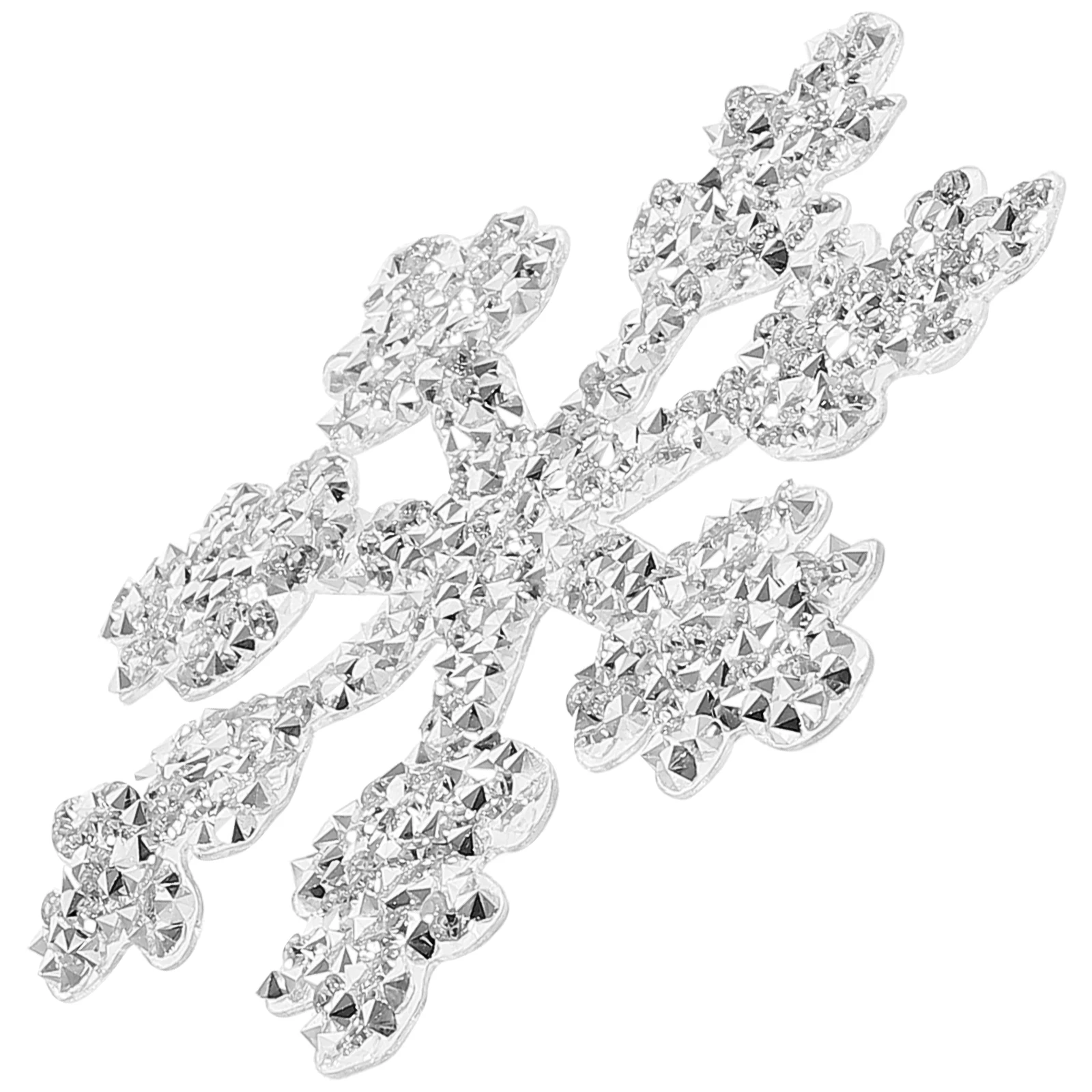 

Snowflake Rhinestone Iron Patch Diy Clothes Applique Decorative Hat Embellishment Compact Wear-Resistant Coat Accessory