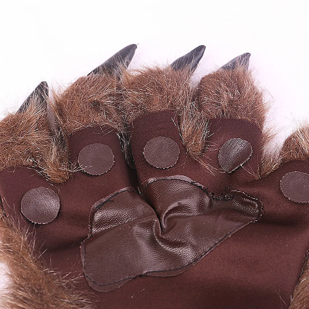 1 Pair Halloween Horrible Wolf Claw Gloves Animals Cosplay Costumes Party Dressing Prop Funny Werewolf Gloves Trick Props