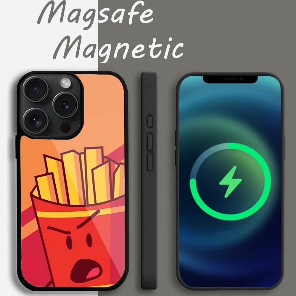 Bfdi Battle For Dream Island Phone Case For iPhone 15 14 13 12 11 Pro Max Plus Magsafe Magnetic Wireless Charging Cover