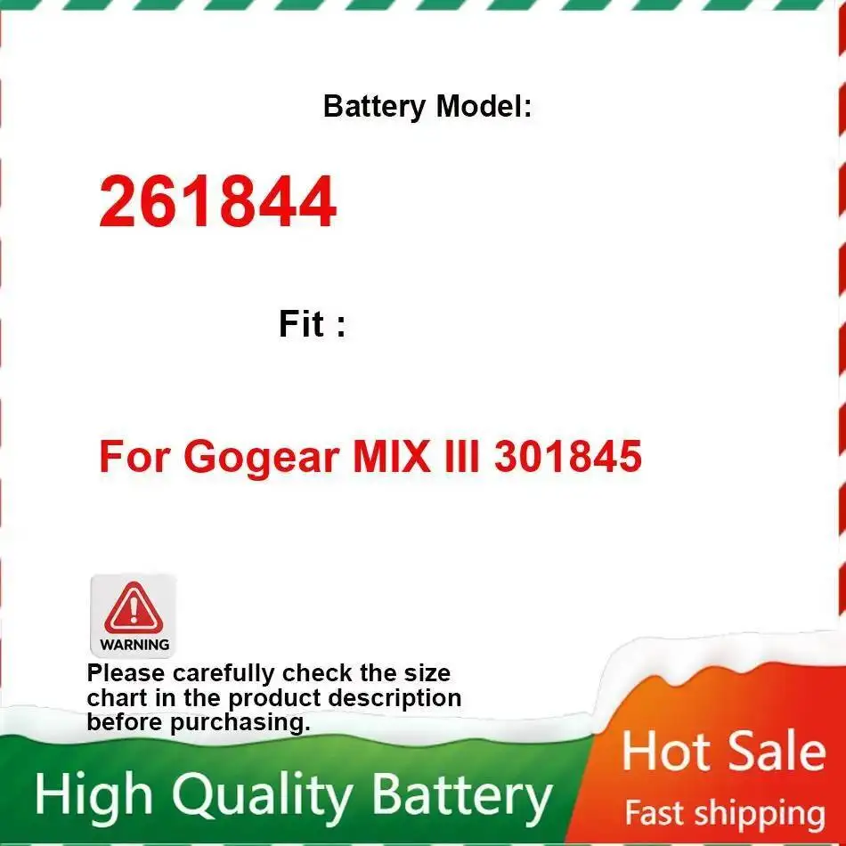 

261844 Портативная батарея для Gogear Mix III 301845 Аккумуляторы 220 мАч