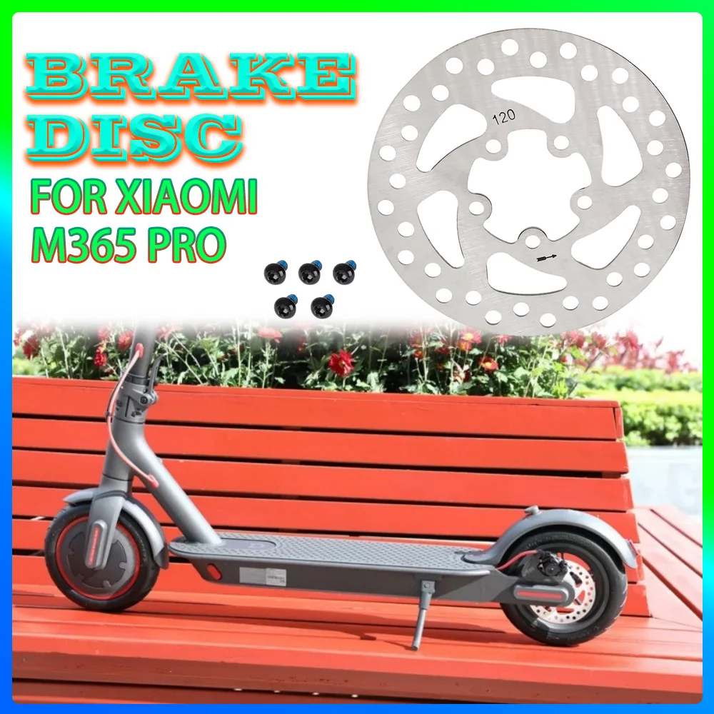 

Для электрического скутера XIAOMI M365 PRO, 120 мм, тормозные колодки из нержавеющей стали с 5 винтами, колодки дискового тормоза, детали, замена колодки ротора