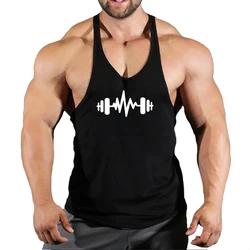 Fitness Shirt Men's Singlets Sleeveless Sweatshirt Bodybuilding Man Gym Clothing Men Stringer Top for Fitness Vests Clothes Vest