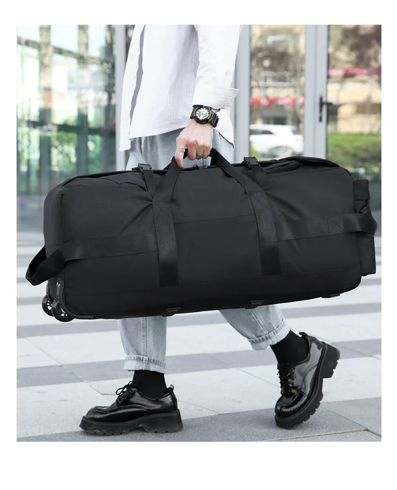 Bolsas de viaje con ruedas plegables Unisex, bolsa de viaje Universal con ruedas, gran capacidad, bolso de almacenamiento de equipaje de alta calidad