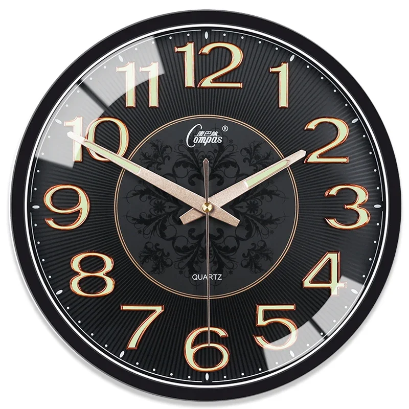 

Luminous Wall Clock Silent Living Room Large Clocks Wall Retro Bedroom Room Design Wall Watch Modern Kitchen Home Decoration