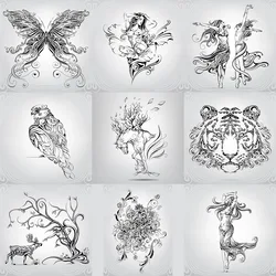 Artistic Animals and Girls Clear Stamps Scrapbooking/Card Making/Album Decorative Silicone Seals Crafts Rubber Stamp
