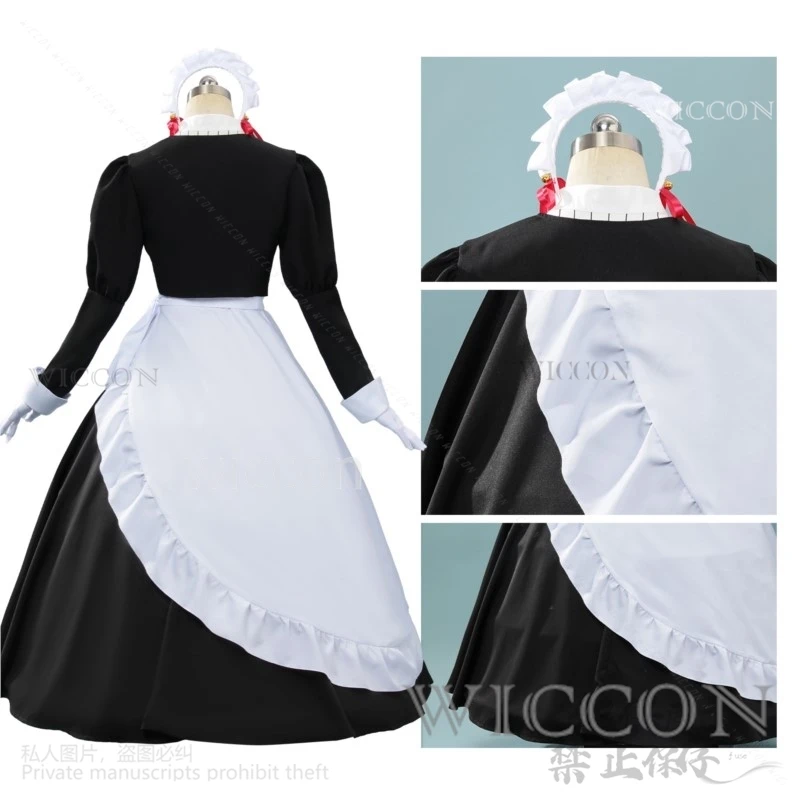 Anime Kimi Wa Meido-sama Cosplay Costume pour femme, robe de femme de chambre Yuki, uniforme Lolita, bandeau, perruques, boucle d'oreille Cos, fête d'Halloween pour fille