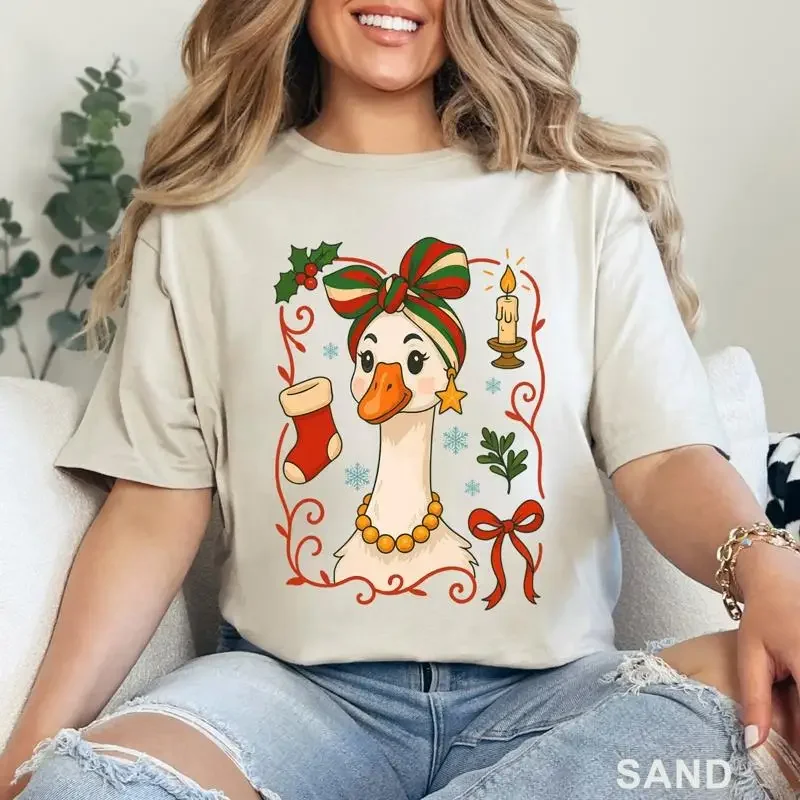 Silly Goose Girly Christmas T Shirt 203718