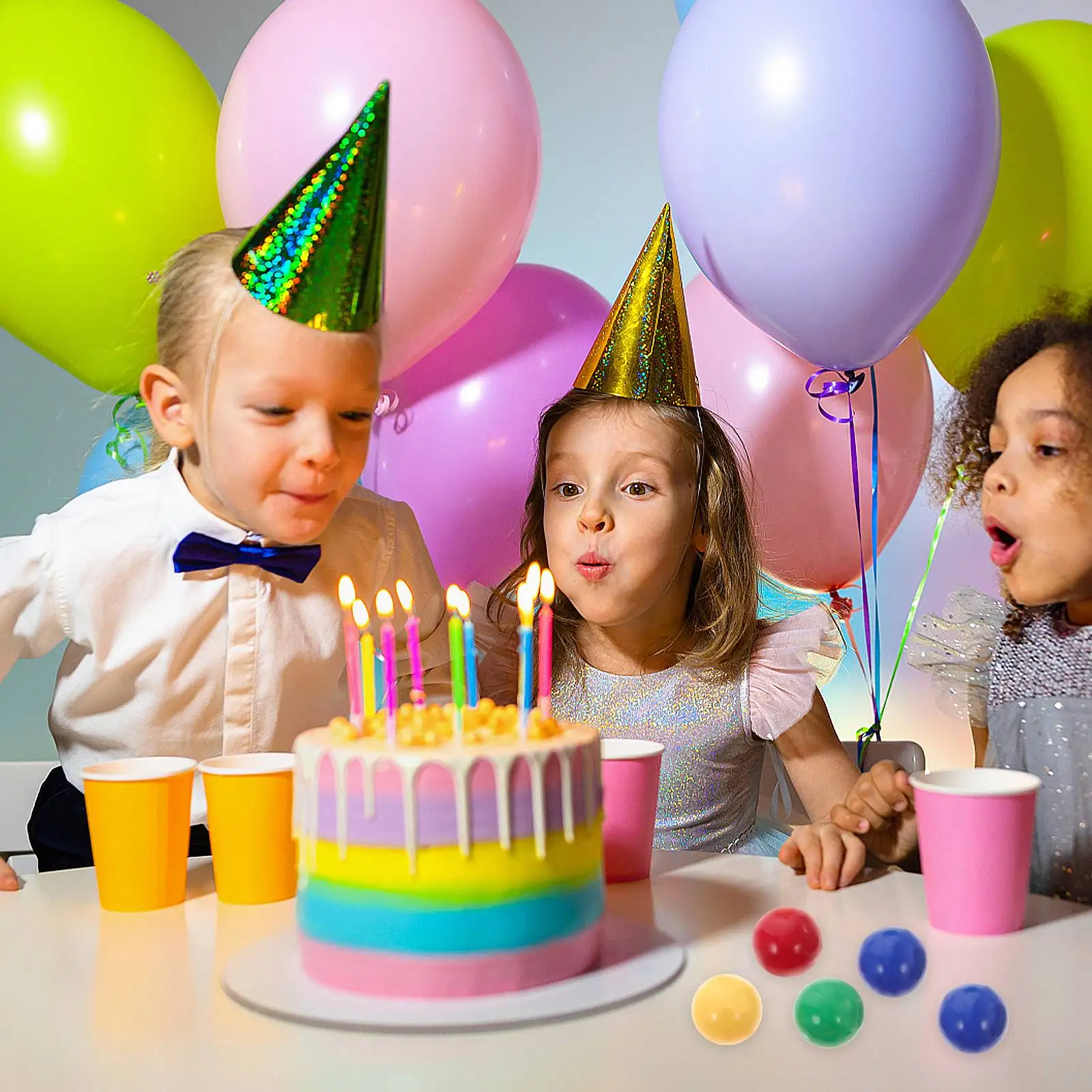 48 pçs matemática ajuda de ensino bola jogo substituição mármores bolas mini plástico sólido meninos e meninas brinquedos pequenos