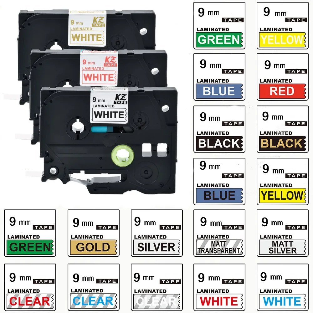 

9mm Compatible for Brother Label Tape tze-221 TZe 325 Laminated Ribbon for P-touch Label Maker PTH110 PTP710bt PTD200 PTH109