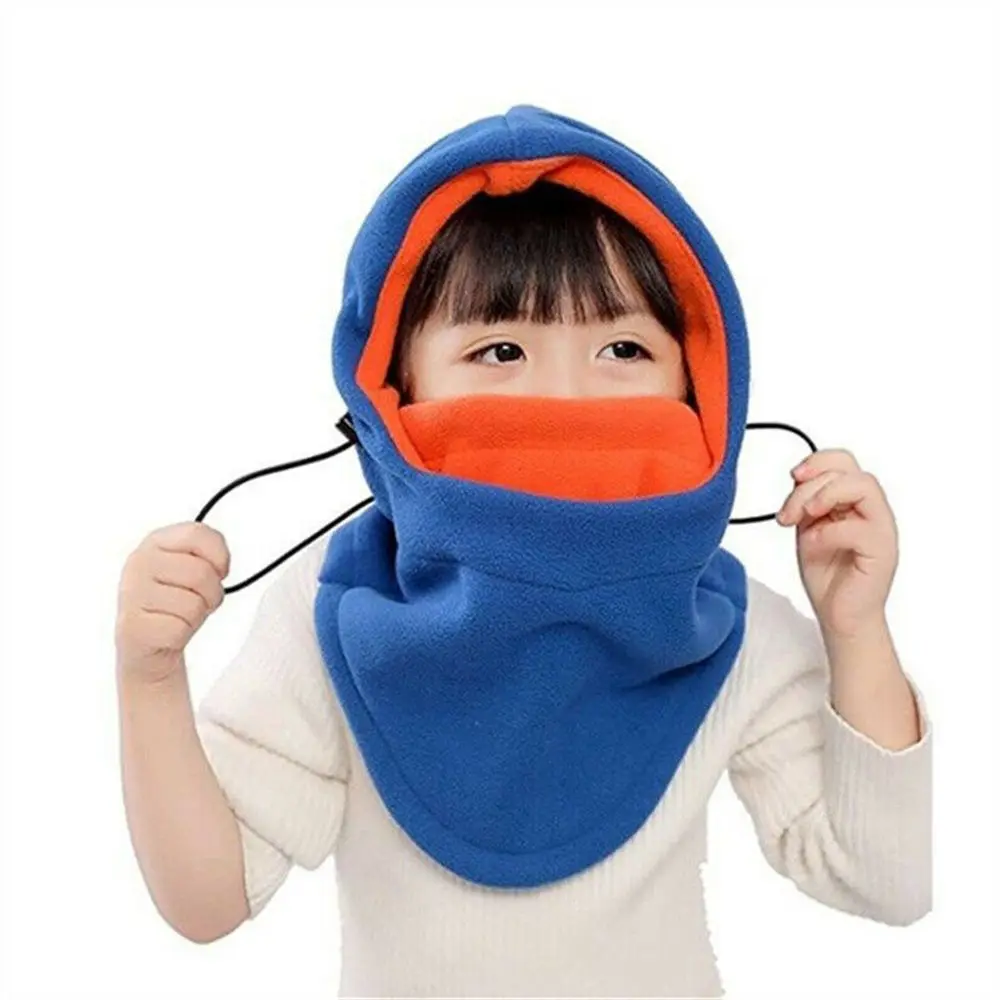 Boys Girls Neck Warm Fleece Children Cap Ski Mask Hood Cap Balaclava Hat Full Face