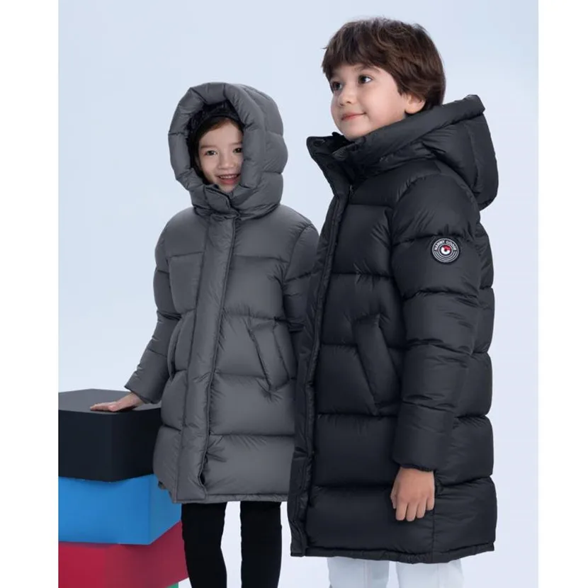 

90% White Goose Down Children's Coat High Quality Windproof Waterproof Thicker Warm Hooded Down Jacket For Winter Boy Girl A1943