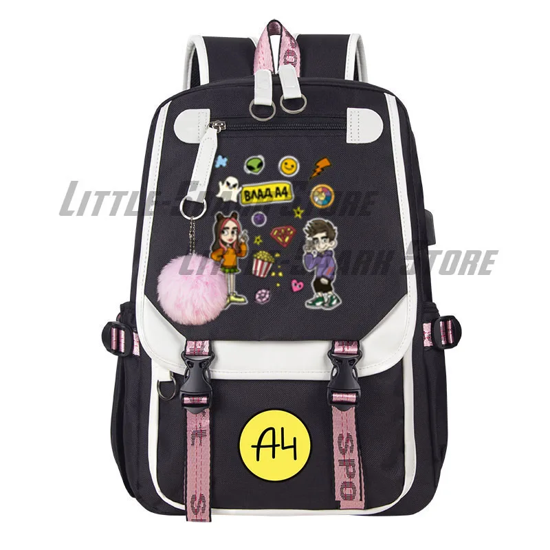 Imagem -02 - Mochila de Desenho Animado Usb para Crianças Bolsa Escolar para Estudantes Adolescentes e Crianças Merch a4 Mochila para Laptop para Meninos e Meninas Merch