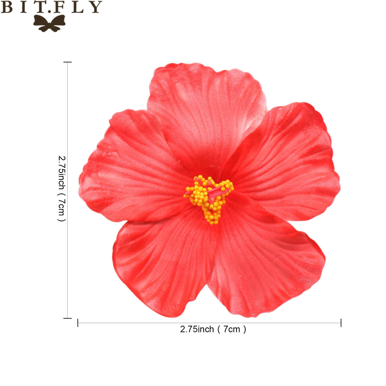 BIT.FLY 10PCS  Hawaii party Hibiscus flowers Summer party DIY decorations Artificial PE hibiscus flower Hula girls headwear