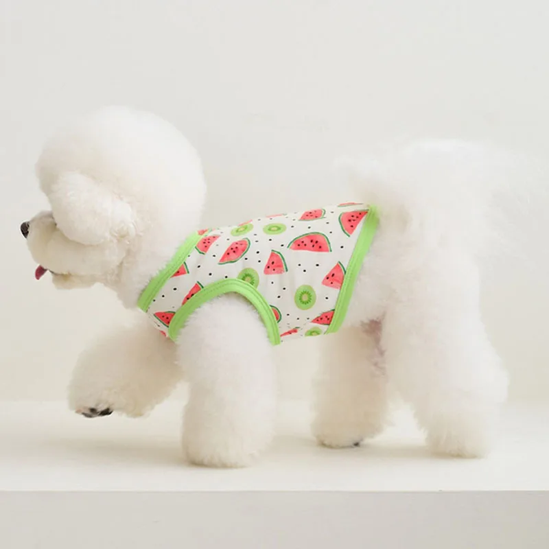 

Fruit Pattern Summer Clothes Sleeveless Dog Clothes For Small Dogs Chihuahua Puppy Vest Hoodies Red Yellow Green Clothing Shirts