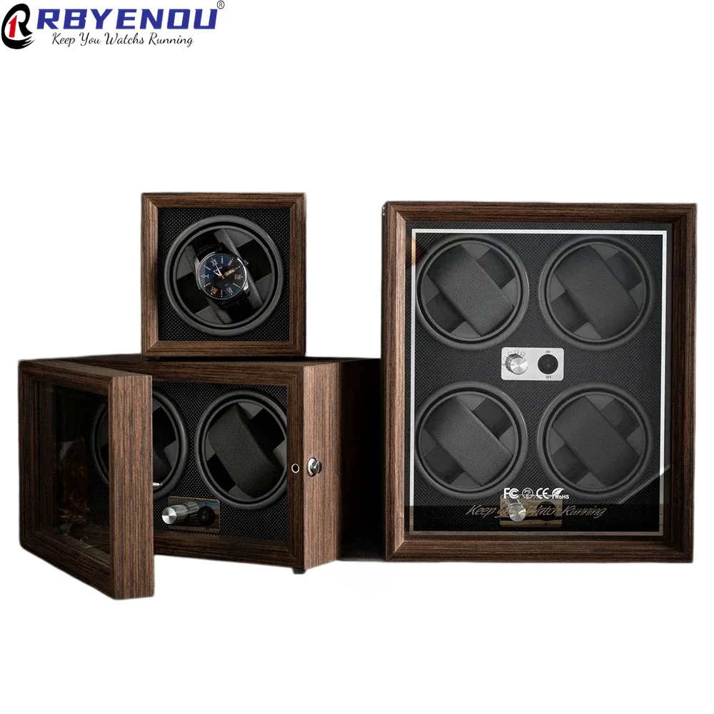 Watch Winder 4 Watches Automatic Silent - OEM RBYENOU 4 슬롯 무소음 모터