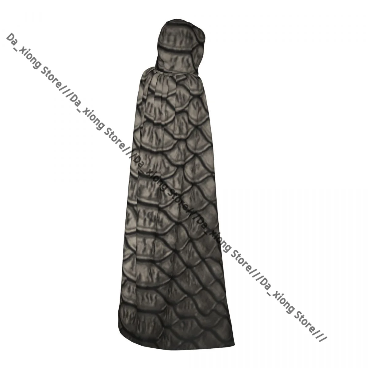 

Medieval Halloween Cosplay Cloak Hooded Coat Snake Skin Cape Coat Long Trench Costume Wizard Cloak