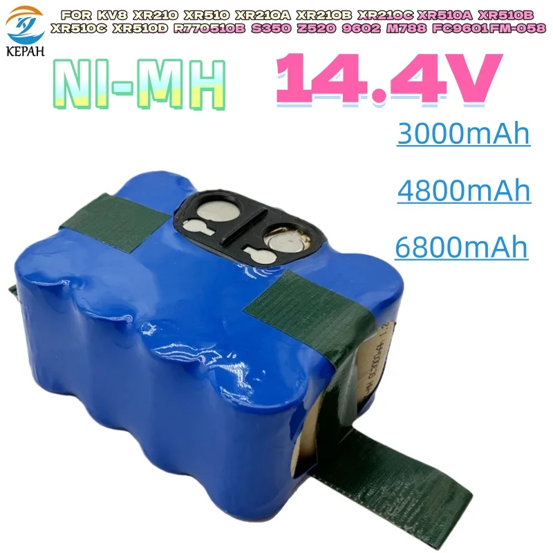 

New Kehr 14.4V 6.8Ah SC Ni-MH Battery Replacement for Robot Vacuum Cleaners KV8 XR210 XR510 Z520 9602 M788 FC9601 FM-058 S350