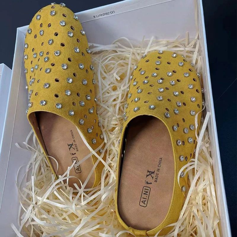 

Crystal Women Flats Mules Slippers Shoes Summer Trend Sandals Woman 2025 Casual Sport Sneakers Flip Flops Slingback Sandalias