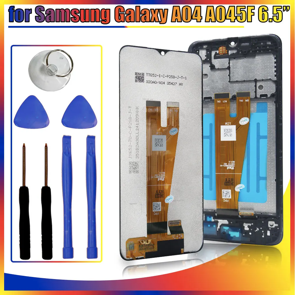 

Tested LCD for Samsung Galaxy A04 A045 LCD Display Touch Screen Digitizer Replacement for Samsung A045F A045M SM-A045F/DS LCD