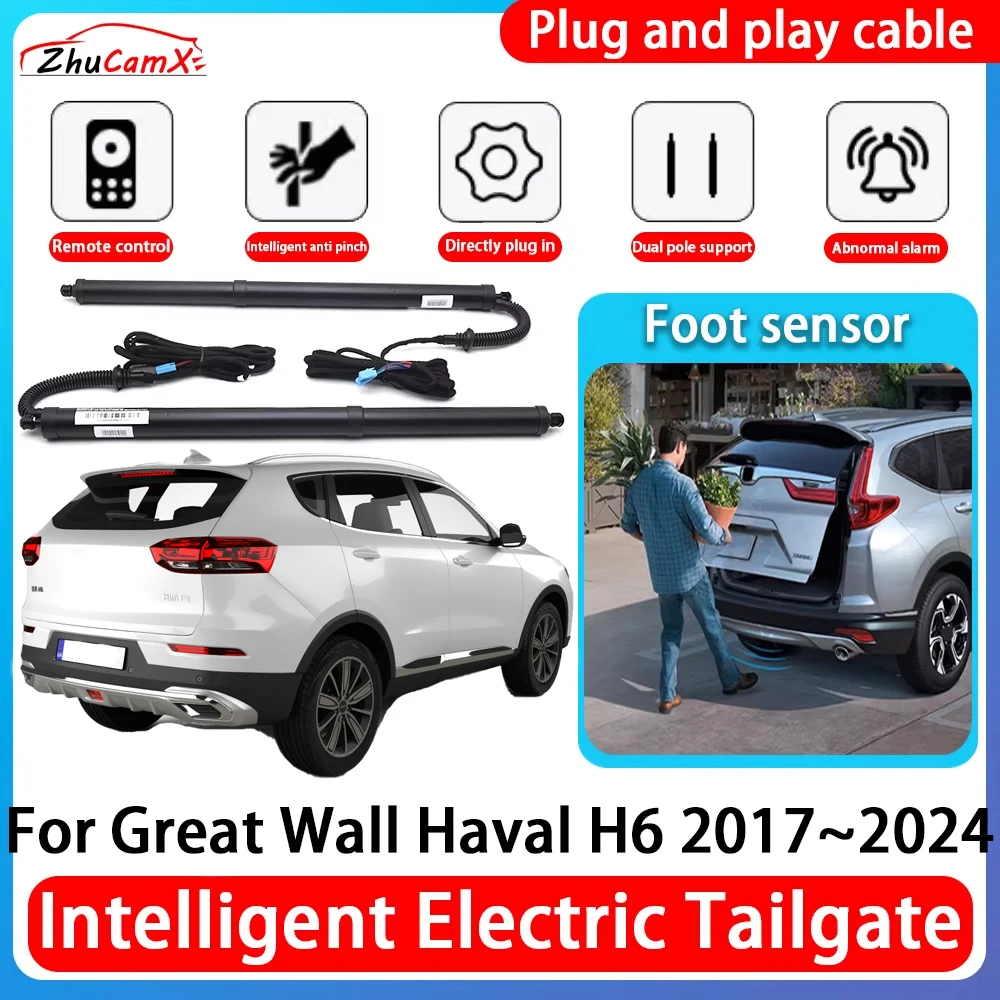 ZhuCamX For Great Wall Haval H6 2017-2024 Car Power Trunk Electric Suction Tailgate Intelligent Tail Gate Lift Strut