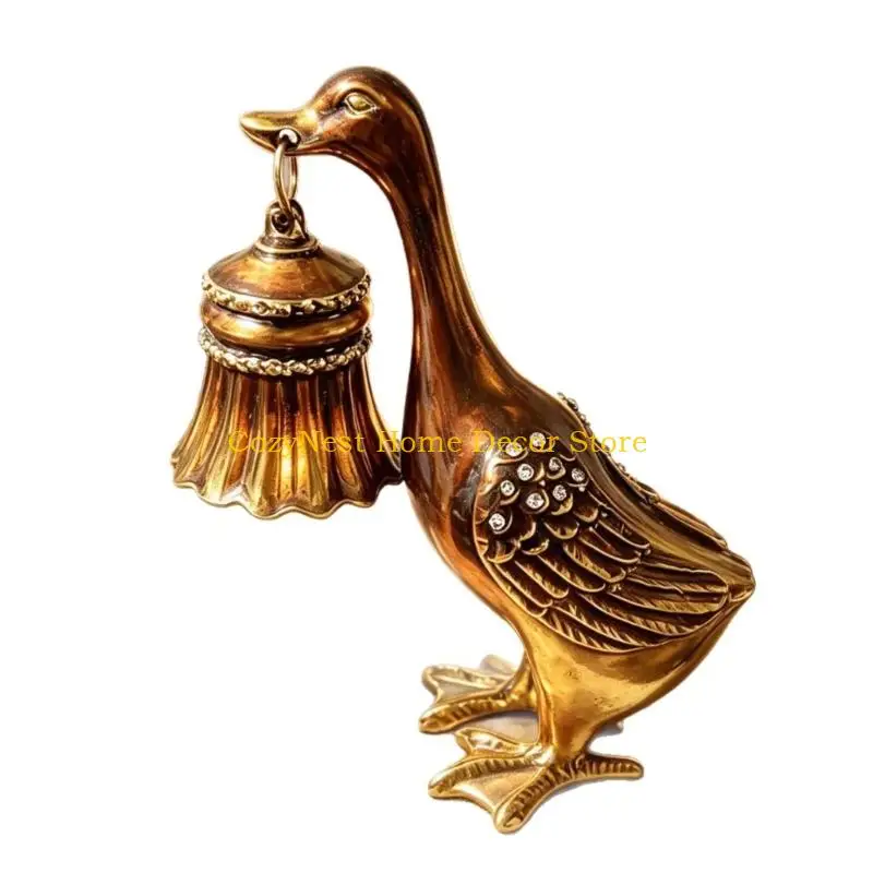 92MF Duck Candle Snuffer with Metal Construction and Antiqued Finish for Controlled Flame Extinguishing during Candle Care