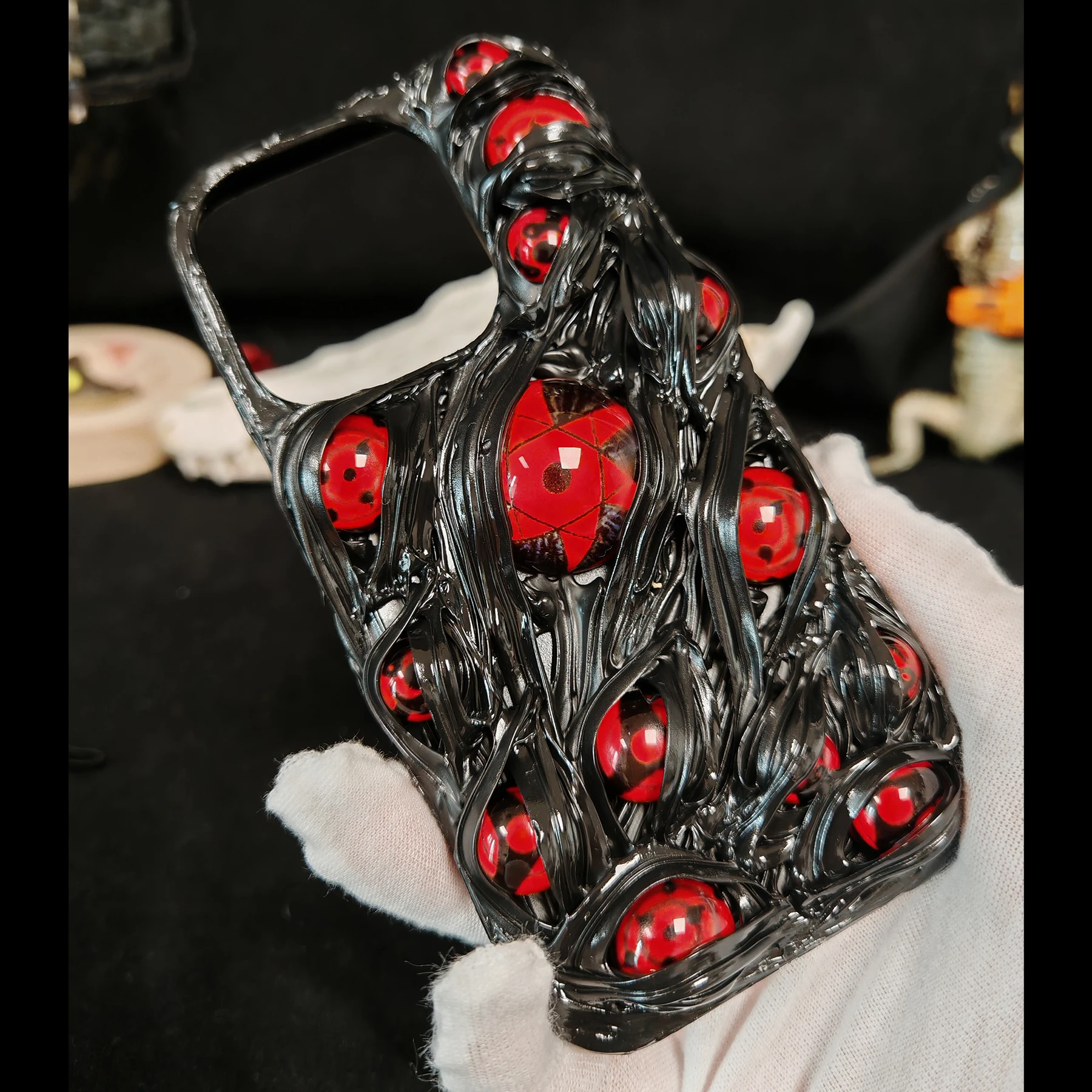 

4050 Discounts IPhone 15 Pro Phone Cases, Handmade 3D Bloody Writing Wheel Eye Custom Halloween Horror Gift The Only Discount