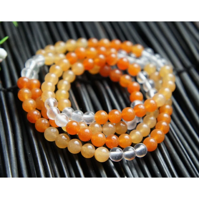 Xinjiang New Bracelet Stone Gobi Jade Urhe Jinsi Jade Gem Light 108 Beads Bracelet Multi-Wrap Bracelet