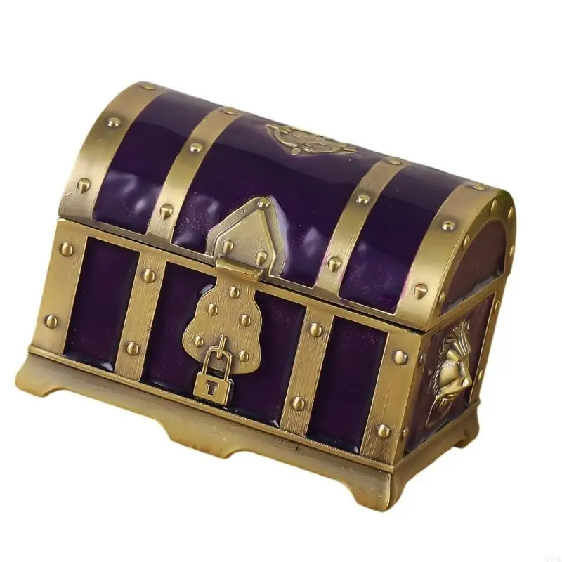  Classical Ornate Small Jewelry Holder Sturdy Zinc Alloy Decorative Storage Container
