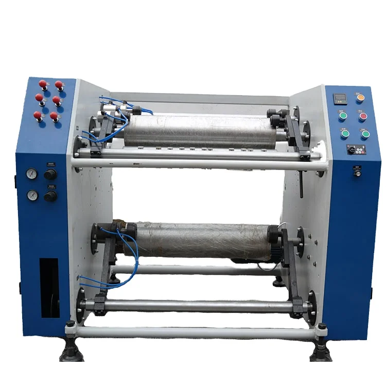 

semi-automatic single shaft slitting rewinding machine for making small roll from big roll Manufacturer