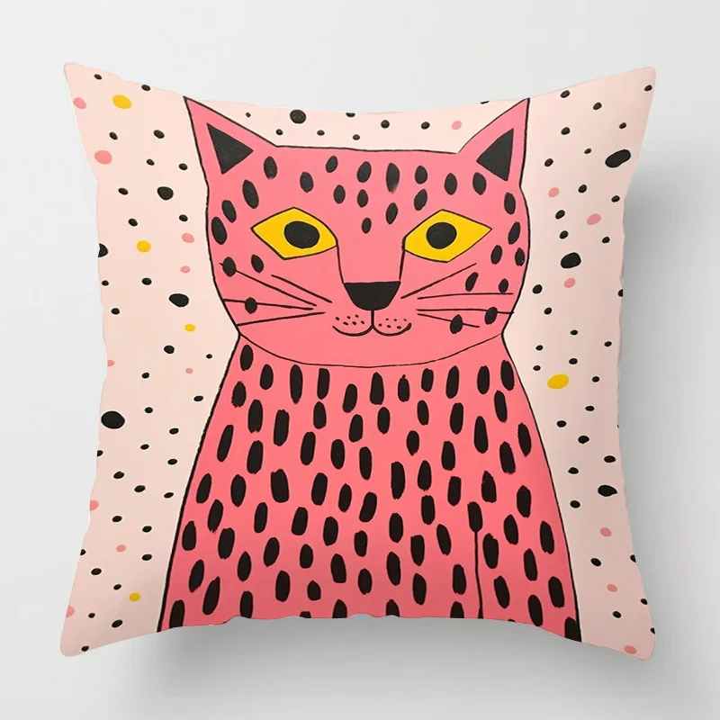 Geometric animal pattern pillow cover 18x 18 inch printed cushion cover machine washable home sofa decoration 45x45cm
