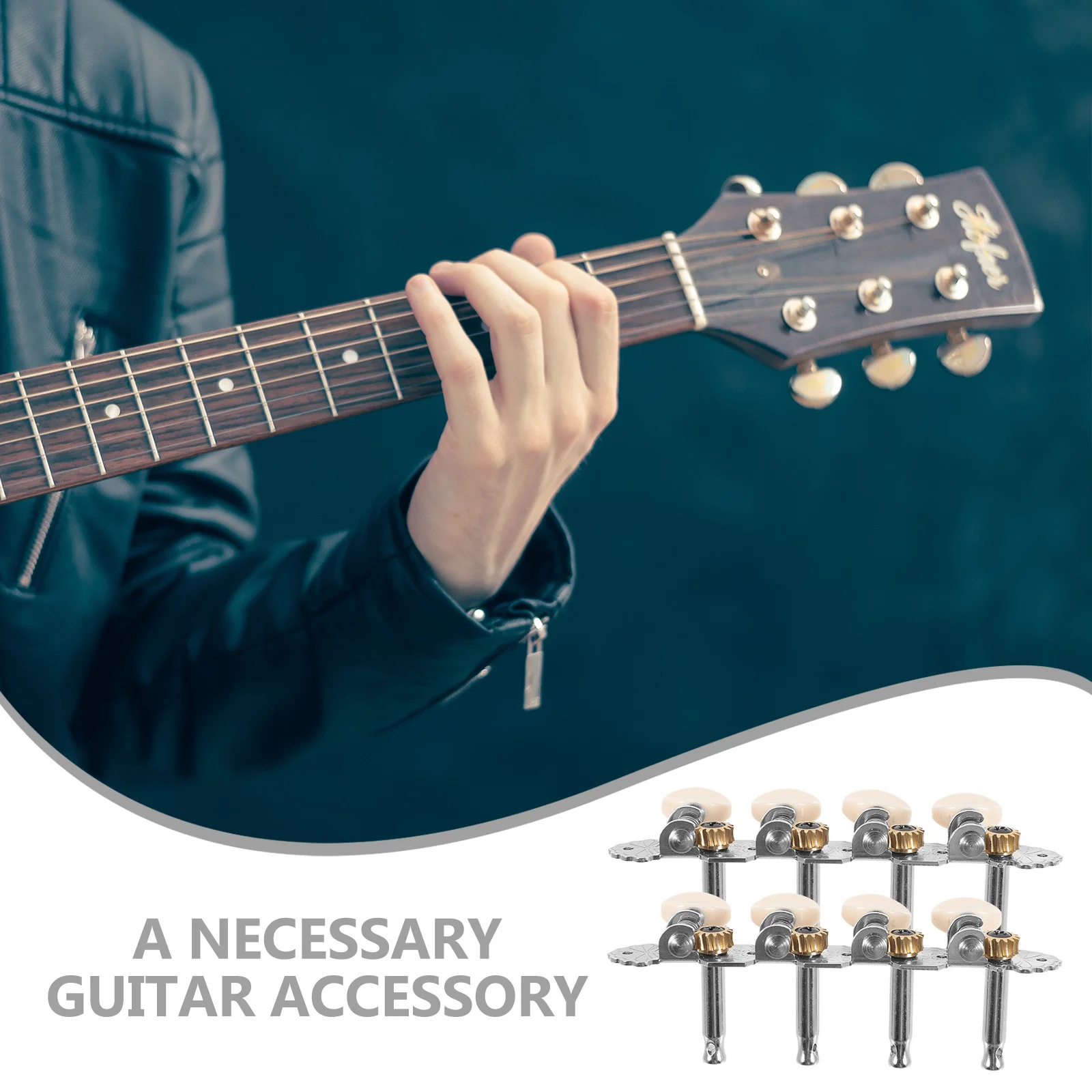 

1Set Guitar Tuning Pegs Metal Material Sturdy Long Life Fine Tuning Stability Acoustic Guitar Accessories Practical Gift