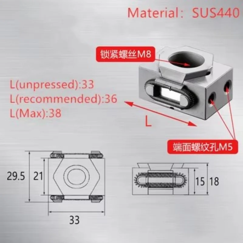 M6-37 M8-46 OK Vise Clamping Jig Vise Parallel Type Multi-Station Centering Tray Clamping Spring