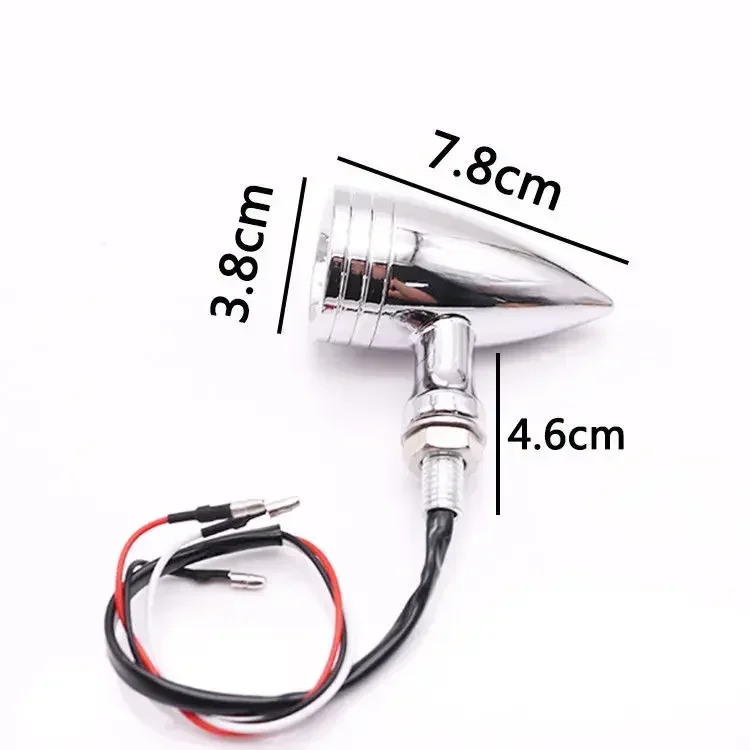 Motorcycle Red LED Bullet Turn Signal Indicators Light For Honda Kawasaki Suzuki Yamaha Custom