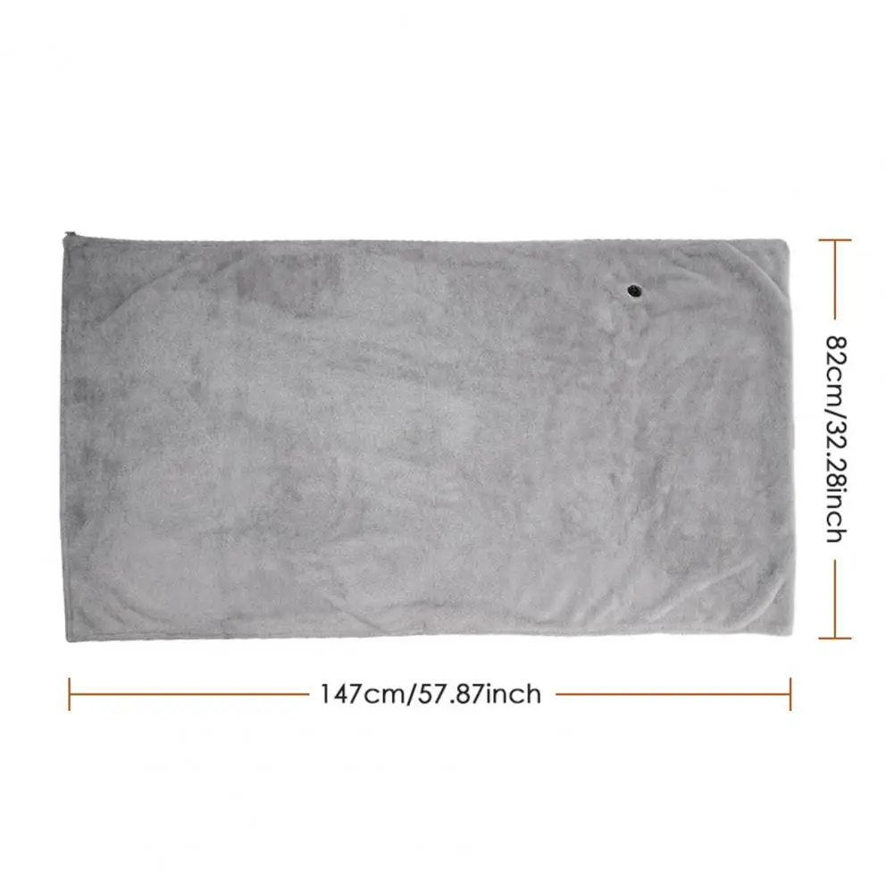 147*82cm USB Heated Shawl Blanket With Double-Layer Flannel Polar Fleece 3 Temp Levels Portable Throw Wearable Electric Wrap