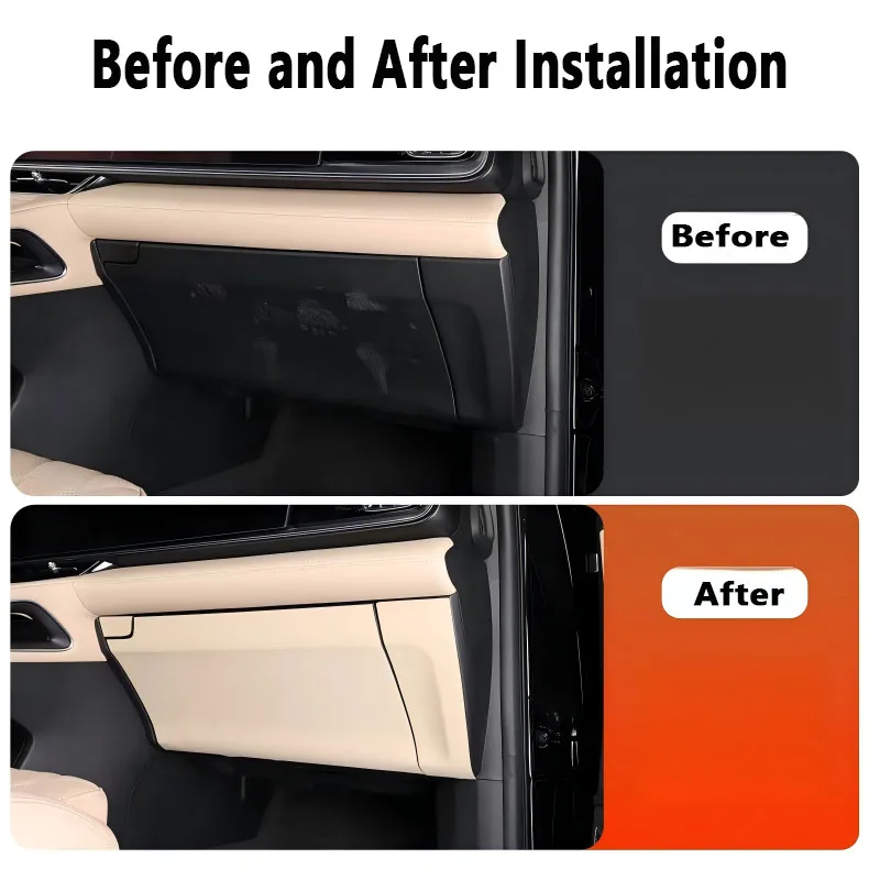 For Geely Monjaro Xingyue L KX11 2021-2026 Car Passenger Side Anti-kick Film PU Leather Protector Trim Accessories
