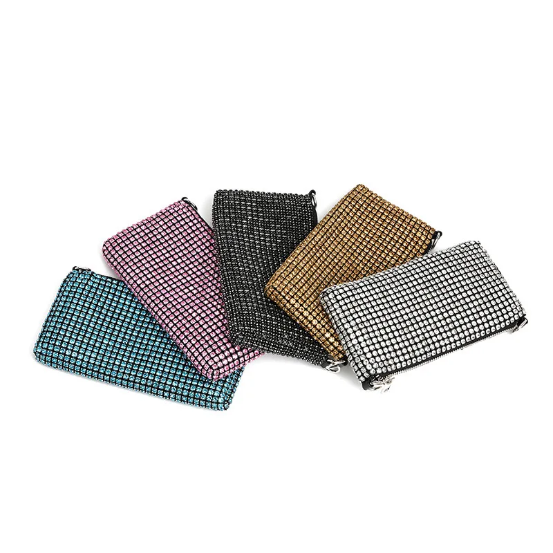 Diamond-encrusted Mobile Phone Dinner Bag Spring Fashion Chain Oblique Span Shoulder Small Square Bag Women Designer Luxury Bags