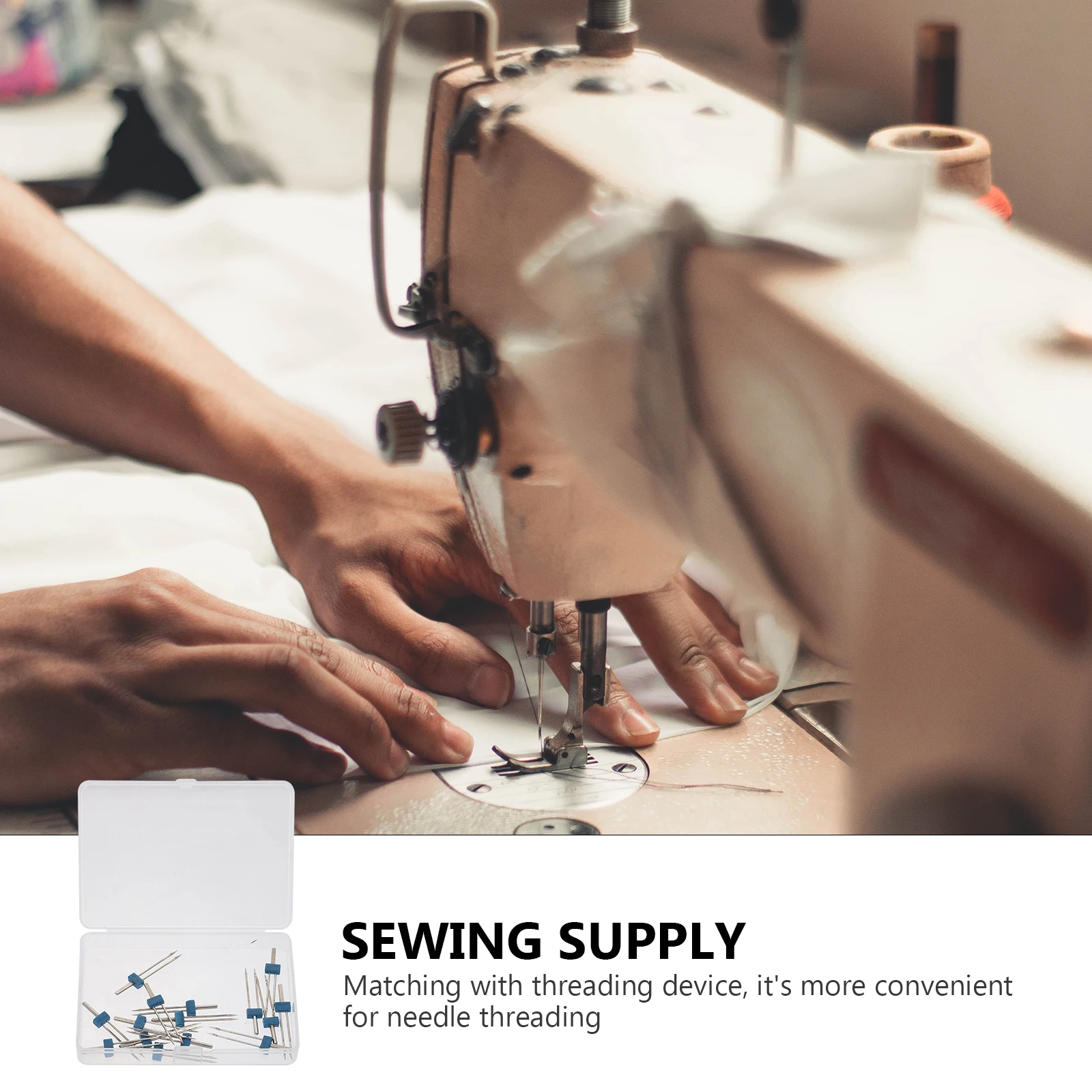 

Machine Needles Plastic Storage Box Sewing Machine Twin Needles Lightweight Durable Sewing Supply Accessory Kit