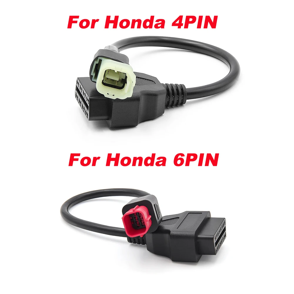 

Motorcycle Diagnostic Cable For Honda 4PIN 6PIN To 16PIN Motor OBD 2 Extension Cable OBD2 Connector Motorcycle OBD Adaptors