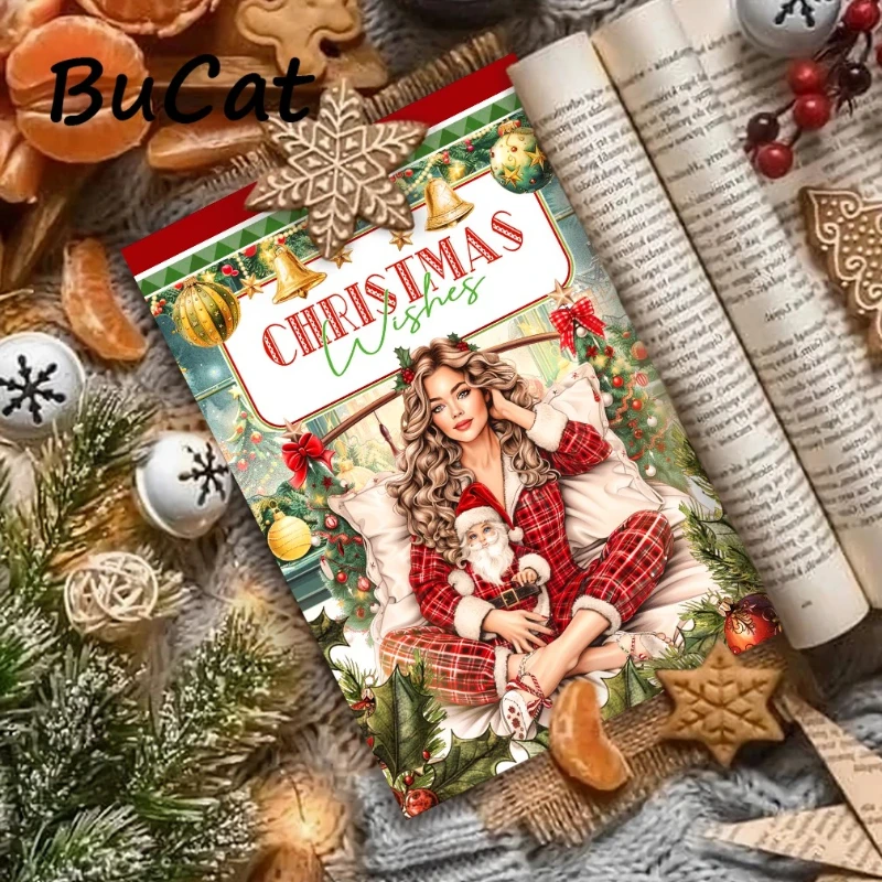 

20Sheets Pre-Cut Matte Christmas Sticker Book PET Paper Deco Stickers For Scrapbooking Junk Journal Planner Collage Material