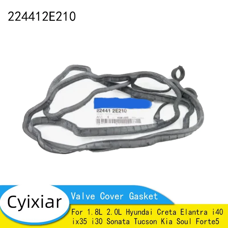 Valve Cover Gasket For 1.8L 2.0L Hyundai Creta Elantra i40 ix35 i30 Sonata Tucson Kia Soul Forte5 224412E210 22441-2E210