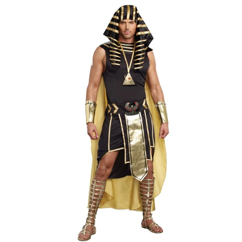 2026 New Arrival King Tut Ancient Cosplay Adult King of Egypt Halloween Fancy Dress Up Mens Egyptian Pharaoh Costume view 5