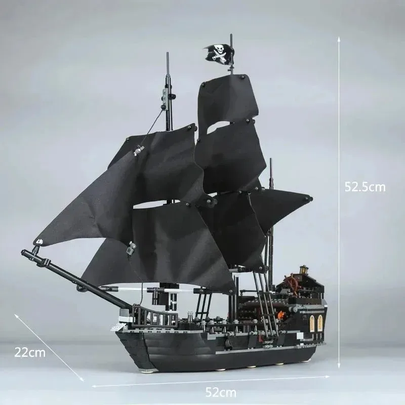 Nuovo 804 Grani Nave Pirata Perla Nera Set Ragazzi Intelligenza Assemblaggio Building Block Modello Compleanno Regalo Di Natale 4184