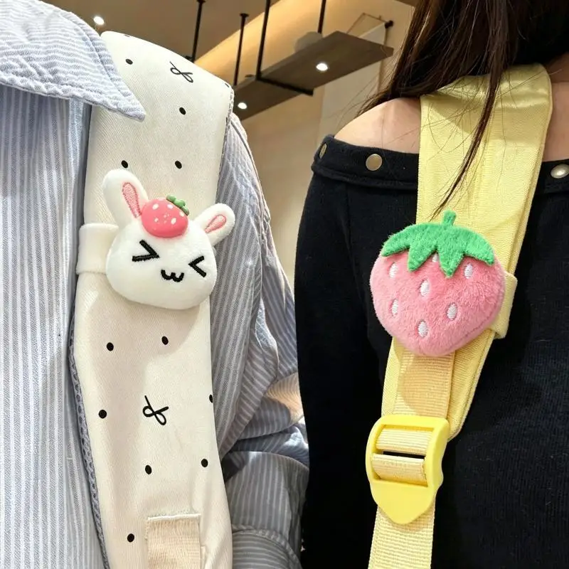 1PC Realistic Soft Rabbit Plush Backpack Clip Charming Bag Strap Accessory Adorable Decor For Women Handbag Ornament
