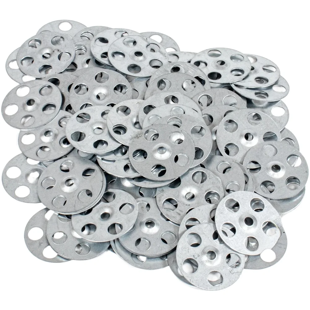 36mm x 6mm Carbon Steel Flat Washers with White Zinc Finish for Secure for tile Backer Board Mounting and Insulation Projects