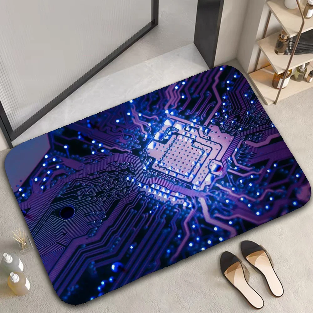 Circuit Board Creative Prayer Rug Kitchen Foot Mat Floor Bath Mat Rugs Carpet for Kitchen Door Mats Bathroom Non-slip Entrance