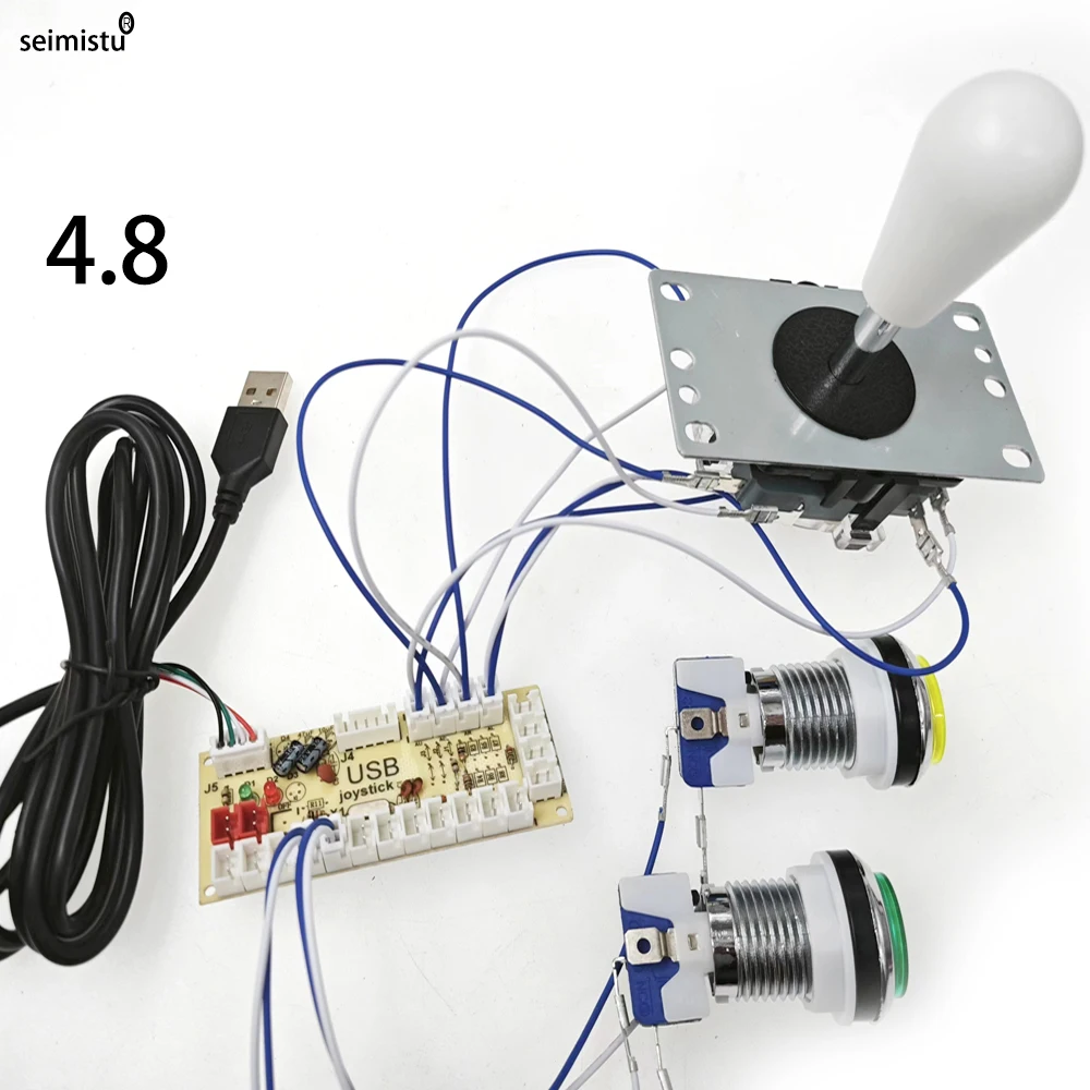 Arcade USB Encoder Zero Delay  PC PS3 Switch Raspberry Pi Nintendo TO Joystick FOR 5PIN & 2.8MM Button TO Joystick Controller